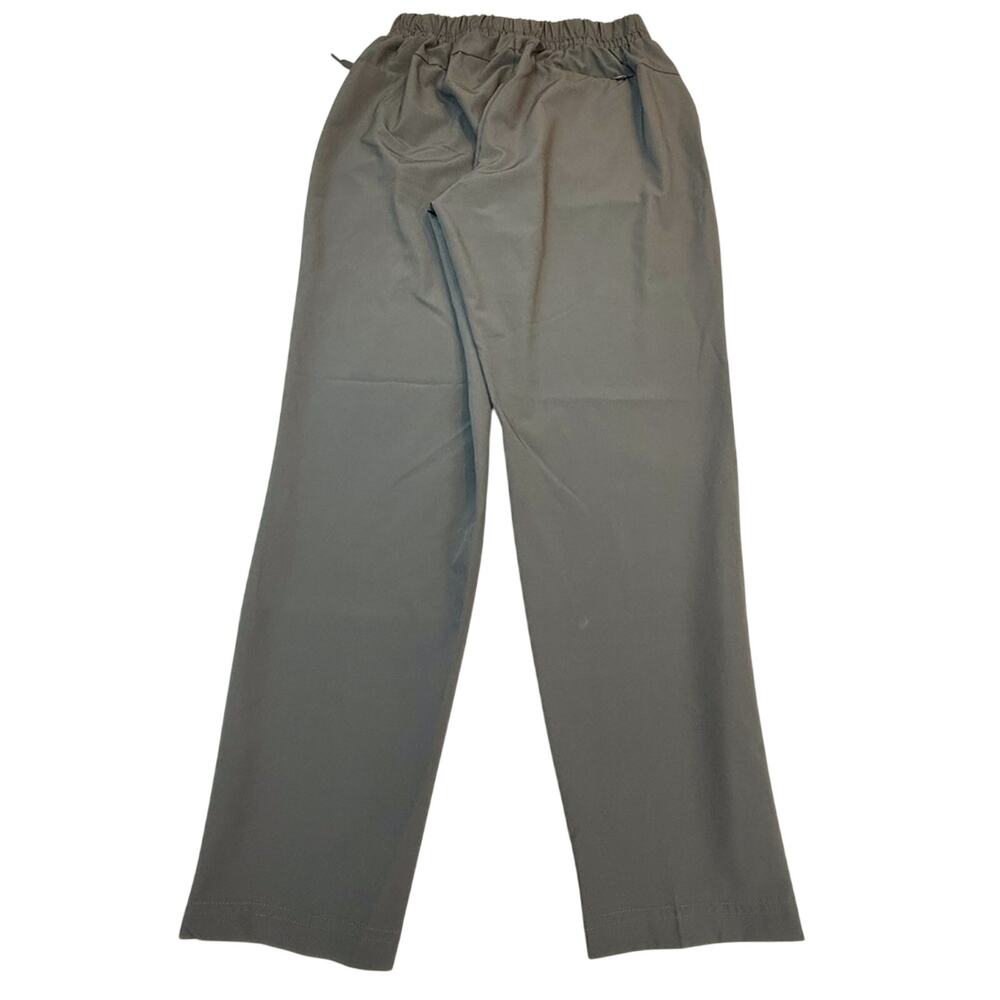 Apana Green Activewear Pants Patch Pockets Elastic Waist Sporty Wrinkle Free - Picture 4 of 16